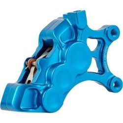 PartzBiz HD AN02-203 - Arlen Ness 02-200 Blue 6-Piston Caliper for 14" Disc Front Right Harley & Custom