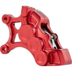 PartzBiz HD AN02-202 - Arlen Ness 02-205 Red 6-Piston Caliper for 14" Disc Front Left Harley & Custom