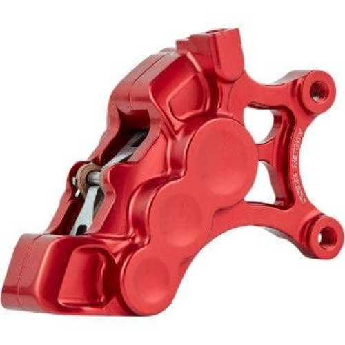 PartzBiz HD: 4424516-Arlen Ness 02-205 Red 6-Piston Caliper for 14" Disc Front Left Harley & Custom PartzBiz HD: 4424516-Arlen Ness 02-205 Red 6-Piston Caliper for 14" Disc Front Left Harley & Custom