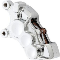 PartzBiz HD AN02-214 - Arlen Ness 02-214 Chrome 6-Piston Caliper 11.8" Disc Front Left Harley Custom
