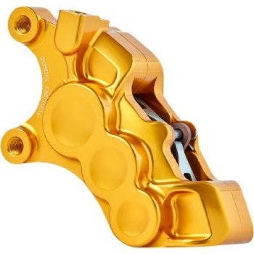 PartzBiz HD: 4424527-Arlen Ness 02-225 Gold 6-Piston Caliper for 11.8" Disc Front Left Harley Custom PartzBiz HD: 4424527-Arlen Ness 02-225 Gold 6-Piston Caliper for 11.8" Disc Front Left Harley Custom