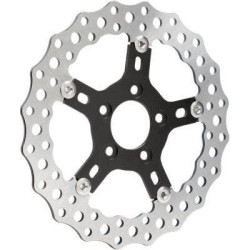 PartzBiz HD AN02-786 - Arlen Ness 02-786 Jagged Brake 11.5 Rotor Harley 5-Bolt Twin Cam & Evo 00-07 1710-3323 17103323 263795 sportster dyna fat boy bob slim low xl electra road street glide king best for performance power braking galfer