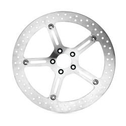 PartzBiz HD AN02-965 - Arlen Ness 02-965 Chrome Big Brake Floating Front Rotor 00-05 Harley Softail FXD