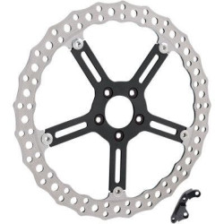 PartzBiz HD AN02-990 - Arlen Ness 02-990 Jagged Brake 15" Rotor Left Hub Mount Harley 5-Bolt 00-05 1710-3223 17103223 264199 sportster dyna fat boy bob slim low xl electra road street glide king best for performance power braking galfer