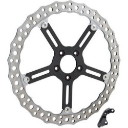 PartzBiz HD AN02-994 - Arlen Ness 02-994 Jagged Brake 15" Rotor Left Hub Mount Harley 5-Bolt 06-17 1710-3323 17103323 263795 sportster dyna fat boy bob slim low xl electra road street glide king best for performance power braking galfer