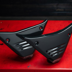 PartzBiz HD AN03-601 - Arlen Ness 03-601 Black Louvered Side Covers Harley FXR 82-49 99-00