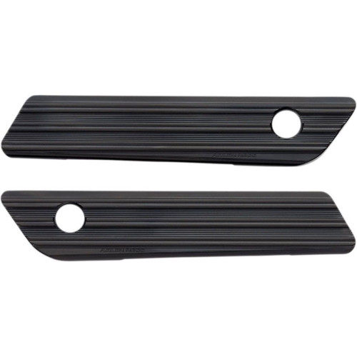PartzBiz HD: 4424505-Arlen Ness 03-603 Black Saddlebag Latch Covers Billet Pair Harley Touring 14-21