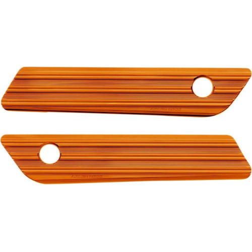 PartzBiz HD: 4424508-Arlen Ness 03-610 Orange Saddlebag Latch Covers Billet Pair Harley Touring 14-21