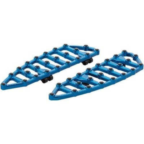 PartzBiz HD: 4424461-Arlen Ness 06-892 Blue CNC Billet Aluminum MX Floorboards 18 x 5.75 Harley 99-Up