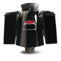 PartzBiz HD AN06-998 - Arlen Ness 06-998 Black Big Bag Saddlebags w/o Lids No Exhaust 93-UP Harley FLT PartzBiz HD AN06-998 - Arlen Ness 06-998 Black Big Bag Saddlebags w/o Lids No Exhaust 93-UP Harley FLT