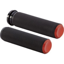 PartzBiz HD AN07-304 - Arlen Ness 07-304 Fusion Knurled Grips Orange Harley Twin Cam 82-17