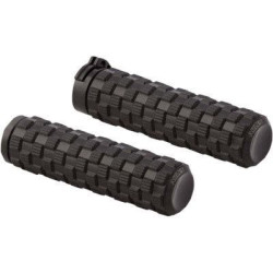 PartzBiz HD AN07-350 - Arlen Ness 07-350 Black Air Trax 1" Grips for Cable Throttle Harley 76-Up