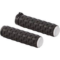 PartzBiz HD AN07-351 - Arlen Ness 07-351 Chrome Air Trax 1" Grips for Cable Throttle Harley 76-Up