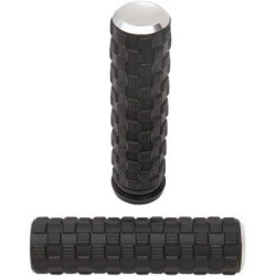 PartzBiz HD AN07-353 - Arlen Ness 07-353 Chrome Air Trax 1" Grips for Throttle By Wire Harley 76-Up