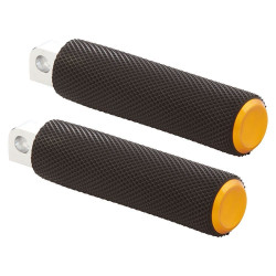 PartzBiz HD AN07-939 - Arlen Ness 07-939 Fusion Knurled Male Mount Footpeg w/ Gold End Cap สำหรับ Harley 76-Up PartzBiz HD AN07-939 - Arlen Ness 07-939 Fusion Knurled Male Mount Footpeg w/ Gold End Cap สำหรับ Harley 76-Up