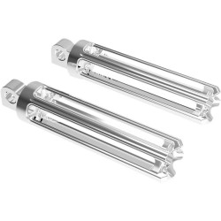 PartzBiz HD AN06-104 - Arlen Ness 10 Gauge Chrome Male Mount Foot Pegs คู่สำหรับ Harley / Metric | 06-104 PartzBiz HD AN06-104 - Arlen Ness 10 Gauge Chrome Male Mount Foot Pegs คู่สำหรับ Harley / Metric | 06-104