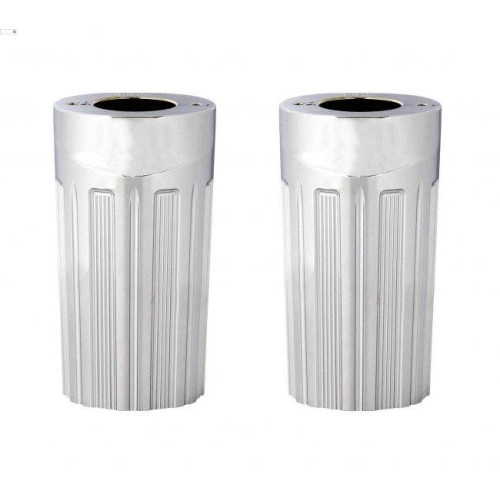 PartzBiz HD: 4424350-Arlen Ness 10 Gauge Chrome Upper Slider Hot Legs Covers Cow Bells Harley 86-13 | 20-018