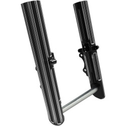 PartzBiz HD AN40-521 - Arlen Ness 10 Gauge Hot Legs Black Single Side Disc Lower Sliders Harley 08-13 | 40-521