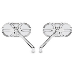 PartzBiz HD AN13-165 & AN13-167 - Arlen Ness 13-165 13-167 Chrome Right & Left Deep Cut Mirrors Universal PAIR 0640-1206 0640-1208 06401206 06401208 263864 263866