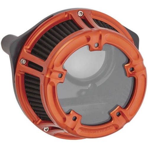 PartzBiz HD: 4424272-Arlen Ness 18-184 Orange Method Clear Sucker Air Cleaner Kit Harley M8 17-Up
