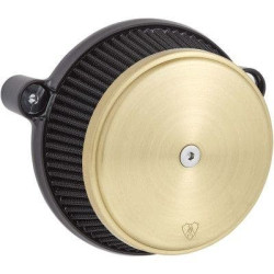 PartzBiz HD AN18-395 - Arlen Ness 18-395 ทองเหลือง Big Sucker Stage 1 เครื่องฟอกอากาศสำหรับ Harley M8 17-Up ใหม่ที่ดีที่สุดที่กำหนดเอง touring softail bagger dresser chopper ตัวกรองอากาศอัพเกรดประสิทธิภาพทดแทน