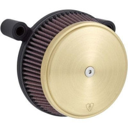 PartzBiz HD AN18-743 - Arlen Ness 18-743 Brass Big Sucker Stage 1 เครื่องฟอกอากาศ Harley Sportster XL 88-20 264307 1010-2474 10102474 สุดยอดใหม่แบบกำหนดเอง Touring softail bagger dresser chopper ไส้กรองอากาศอัพเกรดประสิทธิภาพการเปลี่ยน