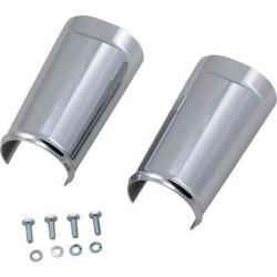PartzBiz HD AN20-043 - Arlen Ness 20-043 Fat Tyre Fork Boot Slider Cover Chrome Harley Touring 99-13 best new custom bagger dresser อัพเกรด ELECTRA ROAD STREET GLIDE KING