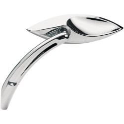 PartzBiz HD AN13-068 - Arlen Ness 3-D Cat Eye Chrome Die Cast Left Side Handlebar Mirror Harley Metric  | 13-068