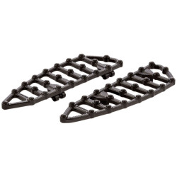 PartzBiz HD AN410-007 - Arlen Ness 410-007 Black MX Billet Driver Floorboards Harley Softail M8 18-20