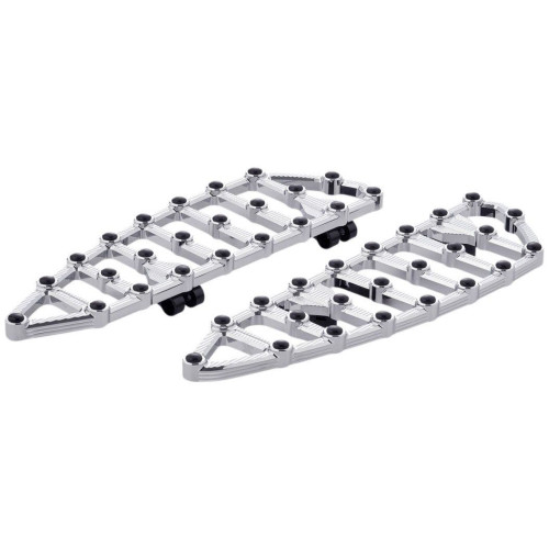 PartzBiz HD: 4424133-Arlen Ness 410-008 Chrome MX Billet Driver Floorboards Harley Softail M8 18-20
