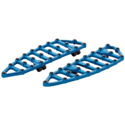 PartzBiz HD AN410-009 - Arlen Ness 410-009 Blue MX Billet Driver Floorboards Harley Softail M8 18-20