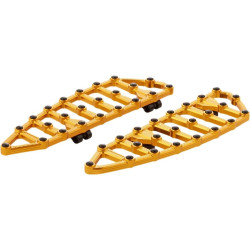 PartzBiz HD AN410-010 - Arlen Ness 410-010 Gold MX Billet Driver Floorboards Harley Softail M8 18-20