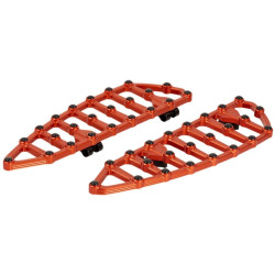 PartzBiz HD AN410-011 - Arlen Ness 410-011 Orange MX Billet Driver Floorboards Harley Softail M8 18-20