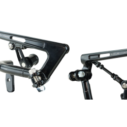 PartzBiz HD AN420-120 - Arlen Ness 420-120 Black Bagger Mid Foot Control Kit Bolt On for Harley Touring | 420-120