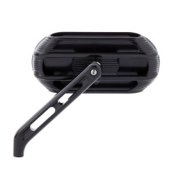 PartzBiz HD AN510-000 - Arlen Ness 510-000 Black Sidekick Oval Mirror Left Harley Universal 0640-1450 06401450 victory indian cruiser touring motorcycle