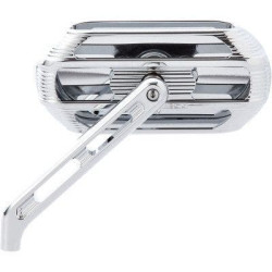 PartzBiz HD AN510-001 - Arlen Ness 510-001 Chrome Sidekick Oval Mirror Left Harley Universal 0640-1451 06401451 victory indian cruiser touring motorcycle