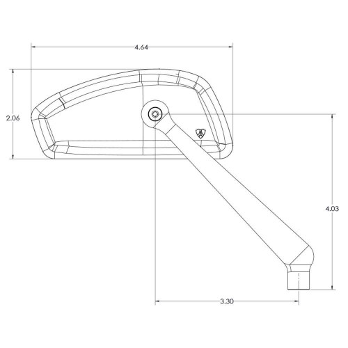 PartzBiz HD: 4424096-Arlen Ness 510-019 Tarchop Forged Billet Mirror Right Red CNC Harley
