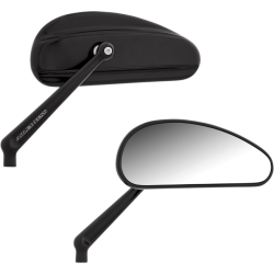 PartzBiz HD AN510-026 - Arlen Ness 510-026 Black Downdraft Forged Mirror Set Standard & Metric Mount