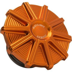 PartzBiz HD AN701-005 - Arlen Ness 701-005 10 Gauge Gas Cap Orange Harley FLH FLS FXD XL 93-20 best for 0703-0847 07030847 PartzBiz HD AN701-005 - Arlen Ness 701-005 10 Gauge Gas Cap Orange Harley FLH FLS FXD XL 93-20 best for 0703-0847 07030847