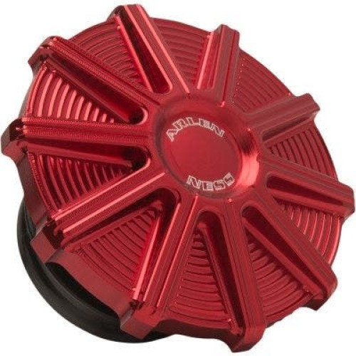 PartzBiz HD: 4424012-Arlen Ness 701-006 10 Gauge Gas Cap Red Harley FLH FLS FXD XL 93-20 best for 0703-0847 07030847