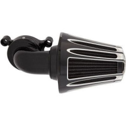 PartzBiz HD AN81-037 - Arlen Ness 81-037 Black Aluminum Deep Cut Monster Sucker Air Cleaner Harley M8 Softail Touring