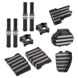 PartzBiz HD AN91-120 - Arlen Ness Black 10 Gauge Motor Transmission Engine Cover Package Hydraulic | 91-120 PartzBiz HD AN91-120 - Arlen Ness Black 10 Gauge Motor Transmission Engine Cover Package Hydraulic | 91-120