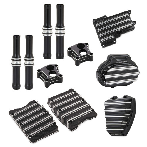 PartzBiz HD: 4423961-Arlen Ness Black 10 Gauge Motor Transmission Engine Cover Package Hydraulic | 91-120