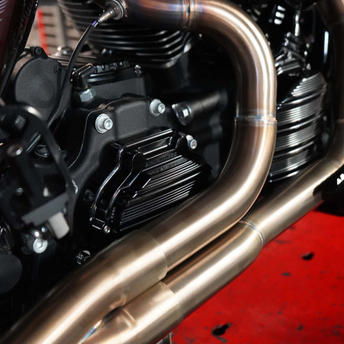 PartzBiz HD: 4423924-Arlen Ness Black 10 Gauge Transmission Side Cover Cable Harley Big Twin 06-21