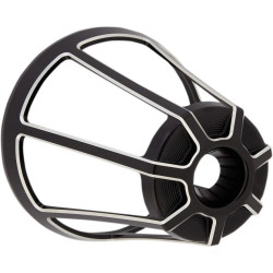 PartzBiz HD AN81-104 - Arlen Ness Black Beveled Cover for Monster Sucker Air Cleaners Harley  | 81-104