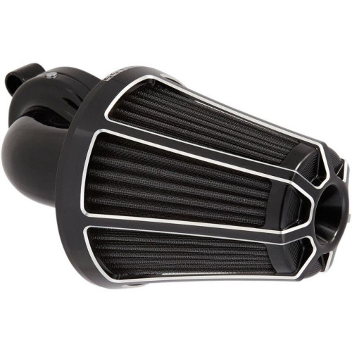 PartzBiz HD: 4423915-Arlen Ness Black Beveled Monster Sucker เครื่องฟอกอากาศ Harley Touring TBW 08-16 | 81-008
