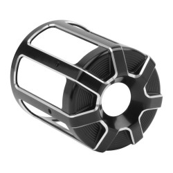 PartzBiz HD AN03-484 - Arlen Ness Black Beveled Oil Filter Cover for Harley Twin Cam Models | 03-484