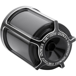 PartzBiz HD AN03-463 - Arlen Ness Beveled Black Natural Re-Usable Oil Filter Housing Harley Big Twin & XL 84-17 03-463