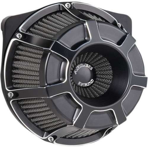 PartzBiz HD: 4423885-Arlen Ness Black Beveled Stage 1 เครื่องฟอกอากาศแบบหัวกลับ Milwaukee 8 M8 17-18 | 18-919