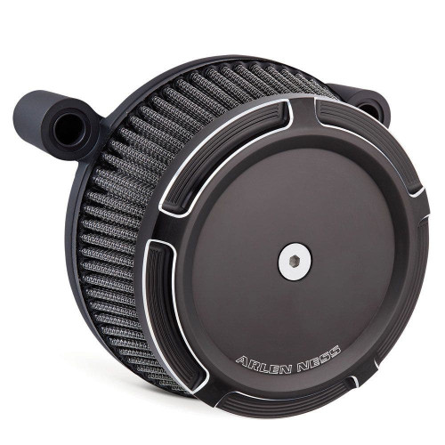 PartzBiz HD: 4423895-Arlen Ness Black Big Sucker‚ñ¢ เครื่องฟอกอากาศ Stage I พร้อมฝาครอบ Beveled 91-17 XL | 50-844